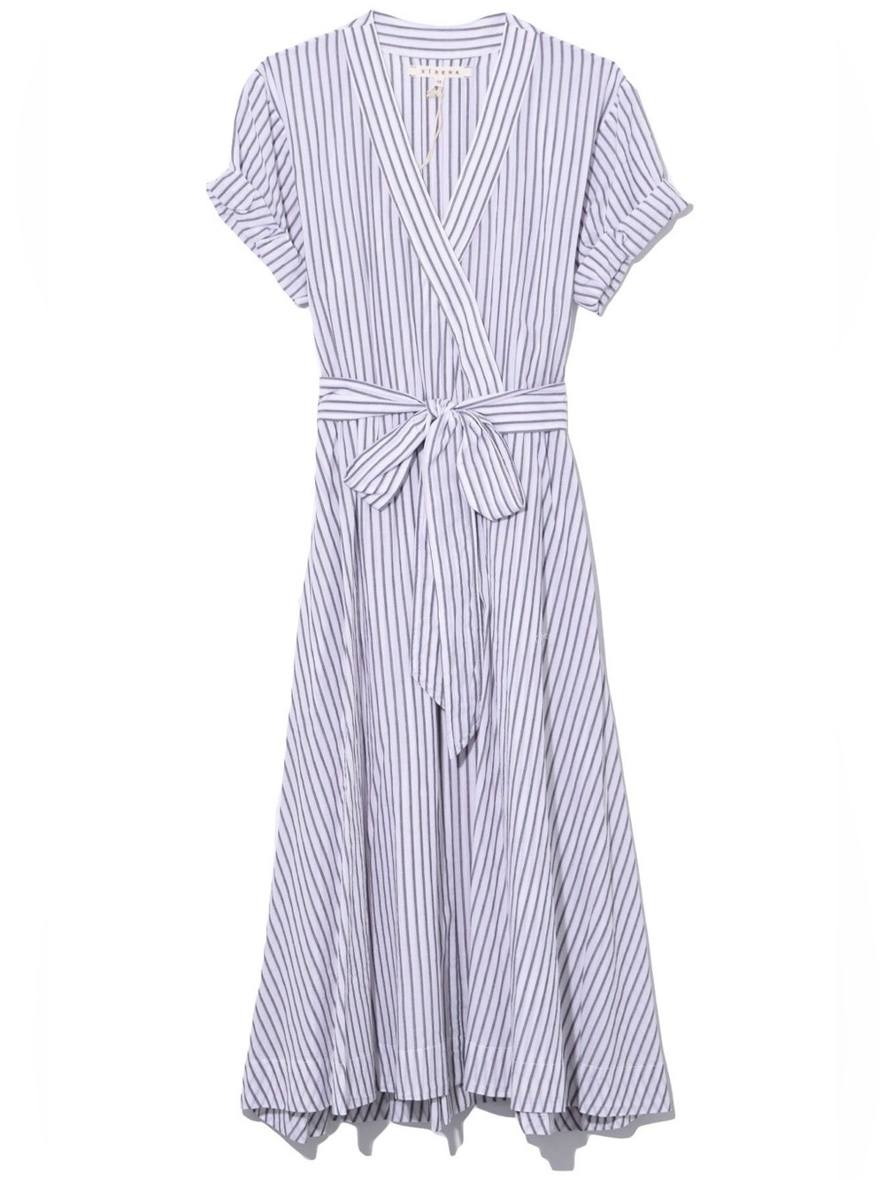 XiRENA Striped Wrap Midi dress